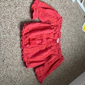 cropped off the shoulder blouse